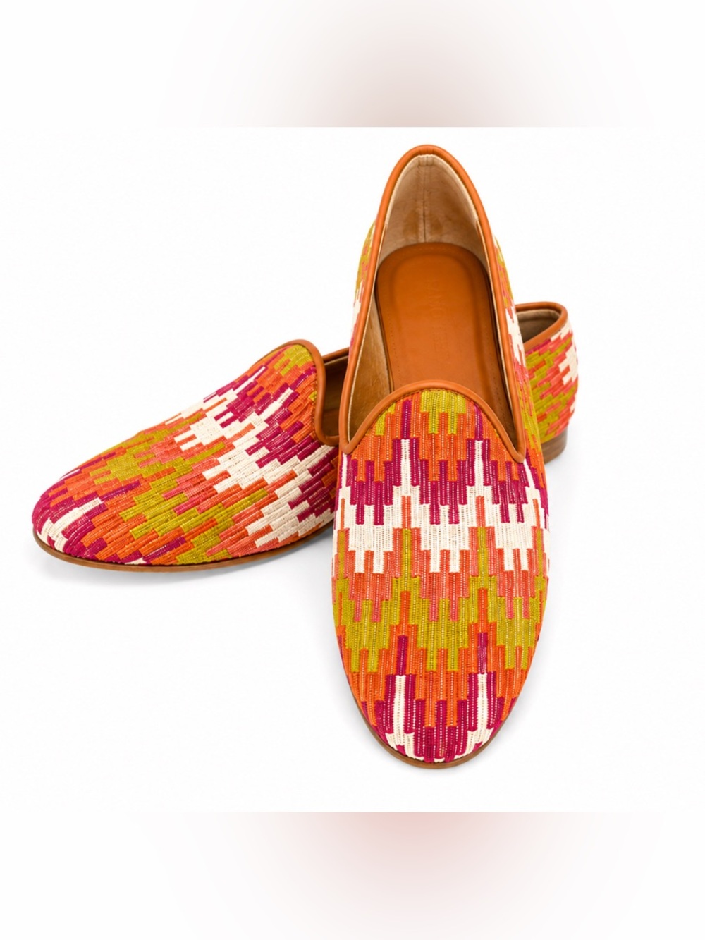 Ramon Tenza Women's  Woven Ikat Slip-On Loafers size 10